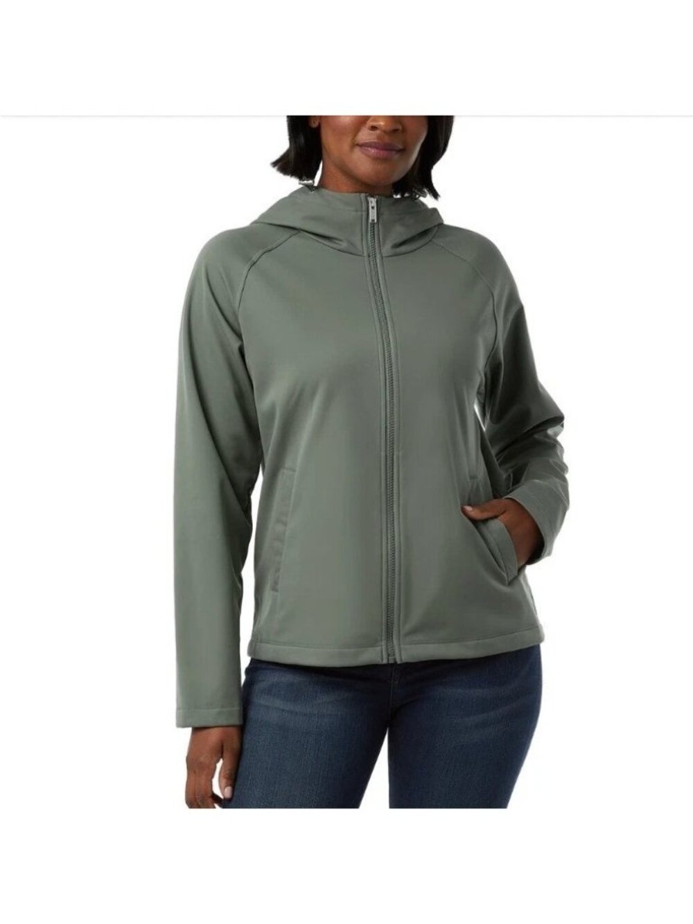 NWT 32 Degrees Heat Women's M Green Softshell Windbreaker Jacket Lightweight